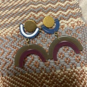 Madewell arc acetate earrings golden